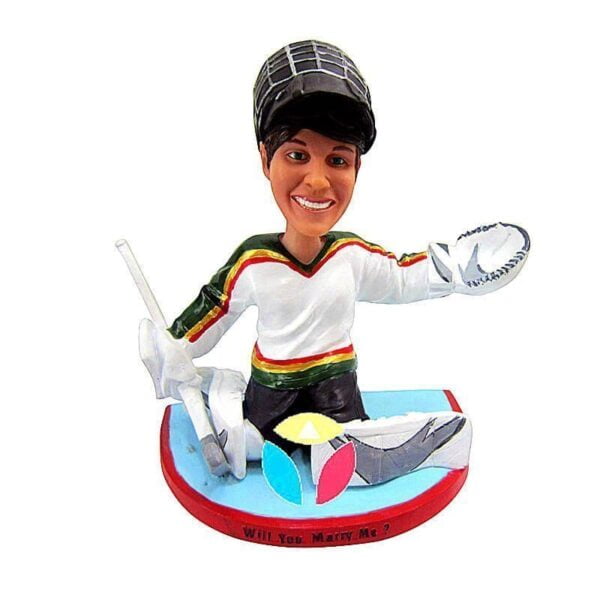 Custom Hockey Defender Bobblehead Doll