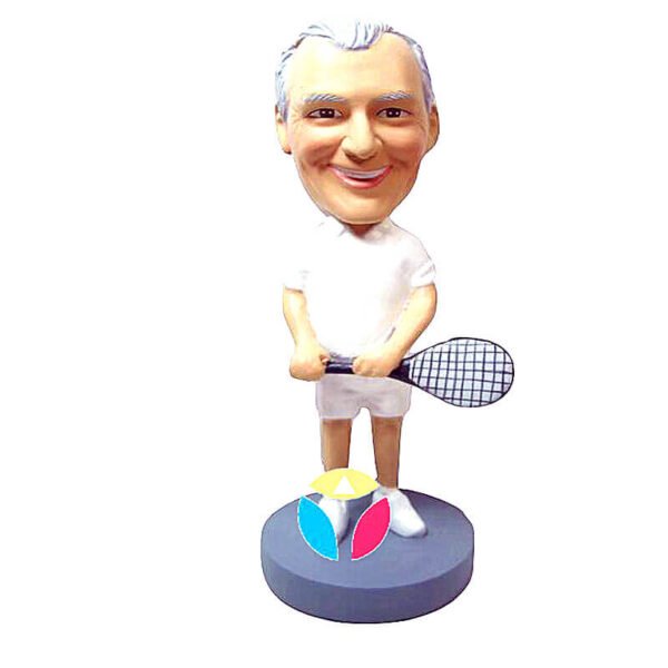 Custom Male Tennis Player Bobblehead Doll