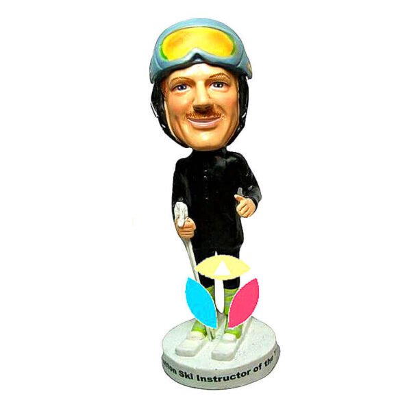 Male Skiing On Ice Bobbleheads