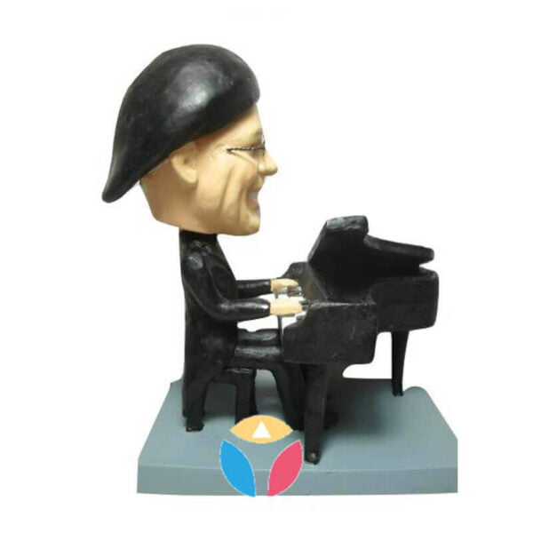 Man At Grand Piano Custom Bobblehead