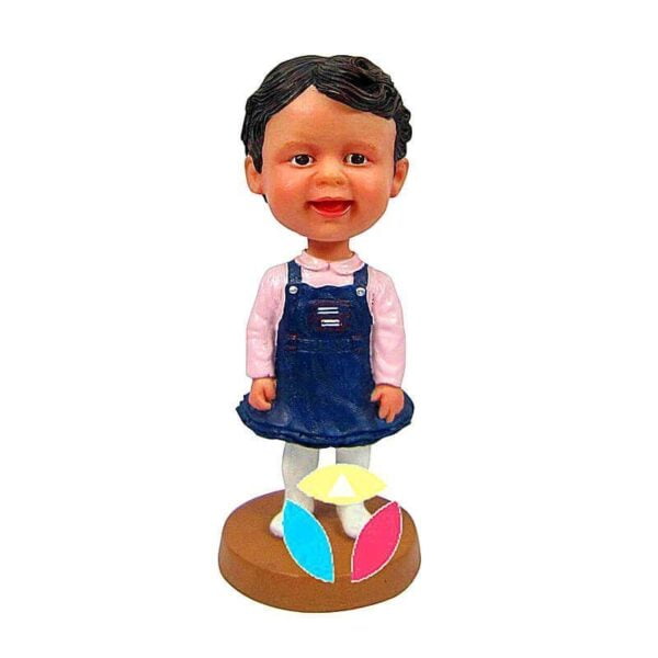 Personalized Blue Professional Dress Baby Bobblehead