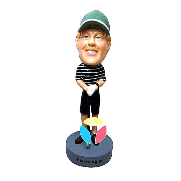 Personalized Golfer In Shorts Bobblehead