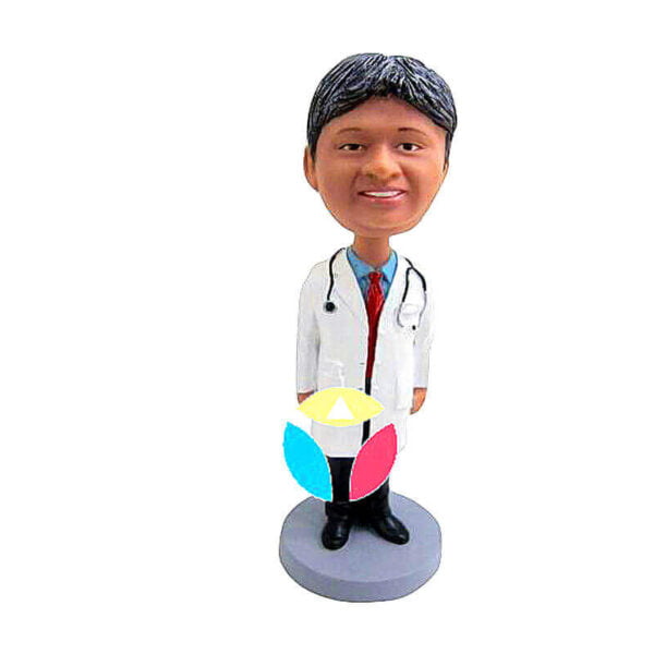 Physician With Tie Male Bobblehead
