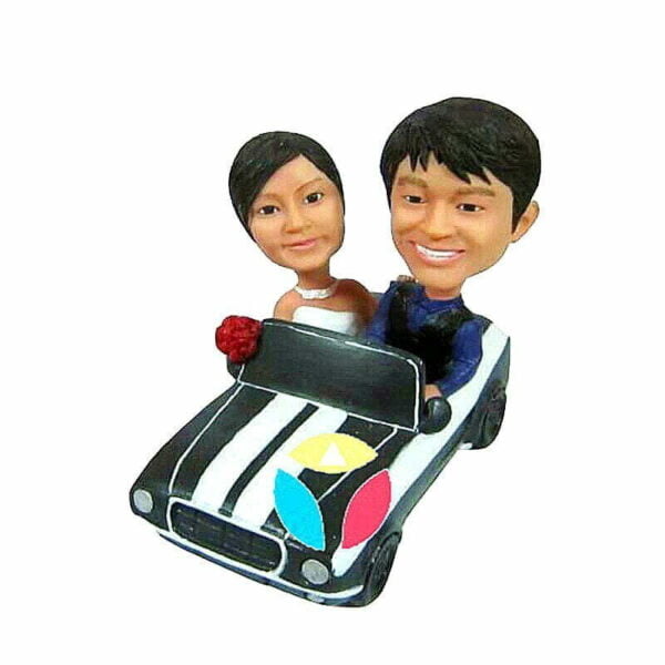 Custom Couple In The Car Bobblehead