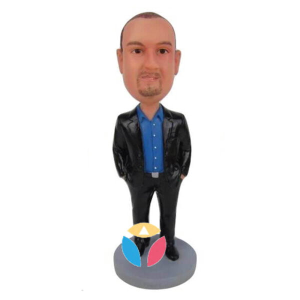 Customized Casual Male Hands In Pockets Bobbleheads