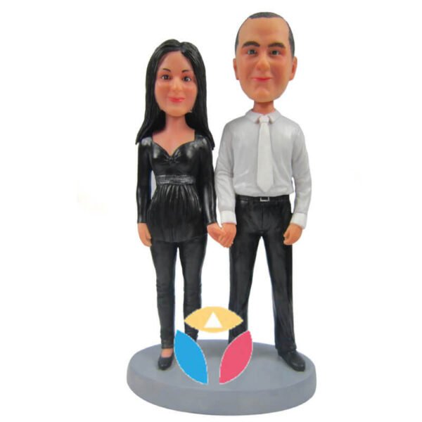 Customized Couple Hand In Hand Bobble Head