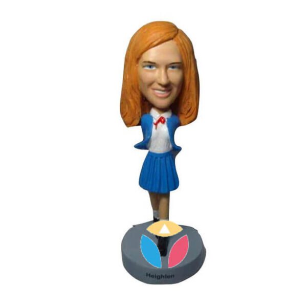 Customized Girl In School Suit Bobbleheads