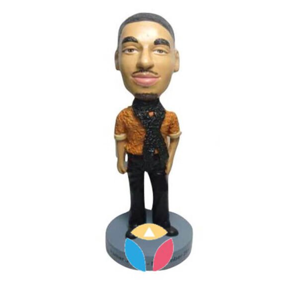 Dressed With Scarf Casual Male Custom Bobbleheads