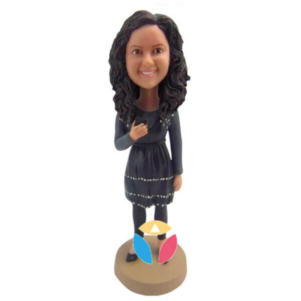 Holding Phone With Dress Bobble Head
