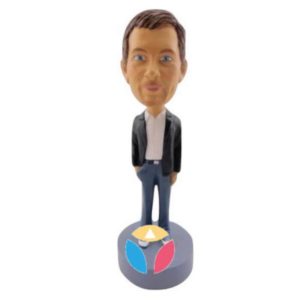 Personalized Casual Male In Jeans Bobble head