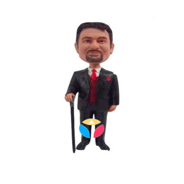 Suit Hold Stick Bobblehead