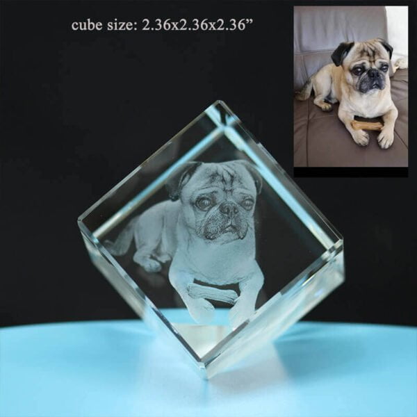 3d crystal photo cube