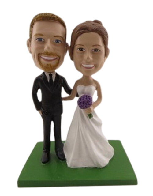 Personalized Wedding Couple Bobbleheads Figurines